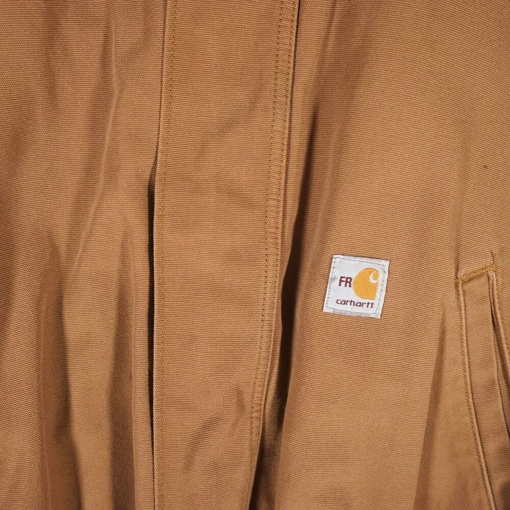 Carhartt FR Jacket Full Zip Made in USA Union Tan Brown 2XL